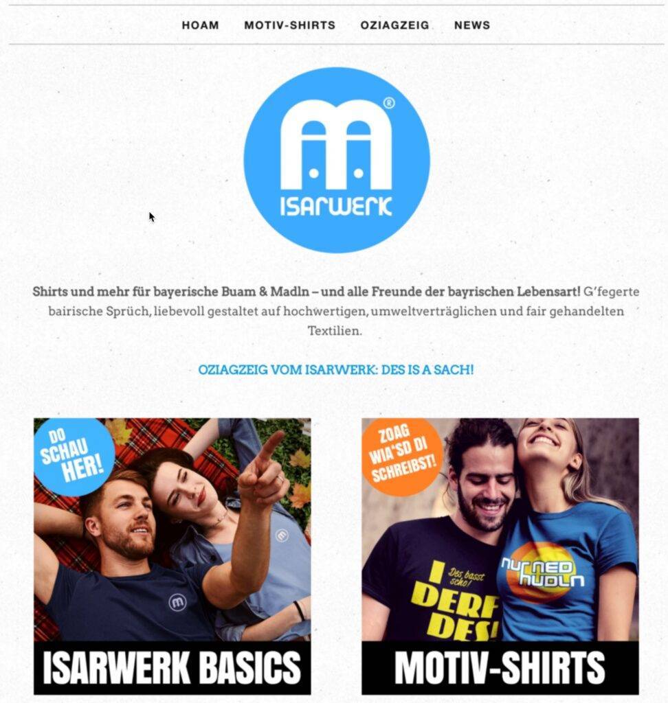 IsarwerkShop Daniel Gaiswinkler ECommerce mit Print on Demand