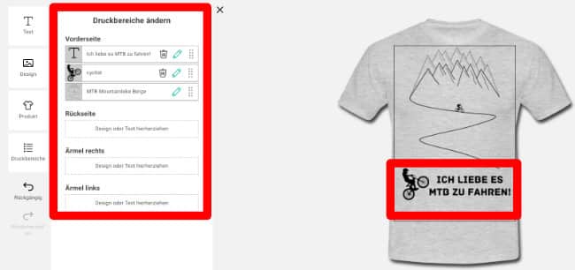 selbst-gestalten - Daniel Gaiswinkler - E-Commerce mit Print on Demand Spreadshirt Selbst Gestalten Bereich
Spredshirt Design personalisieren.