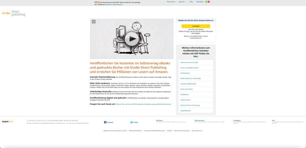 Amazon-Kindle-Direct-Publishing-Programm - Daniel Gaiswinkler - E-Commerce mit Print on Demand Geld verdienen mit dem Amazon Kindle Direct Publishing Programm