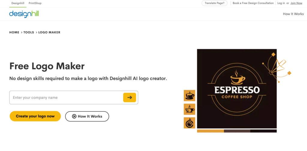Designhill-Logomaker - Daniel Gaiswinkler - E-Commerce mit Print on Demand