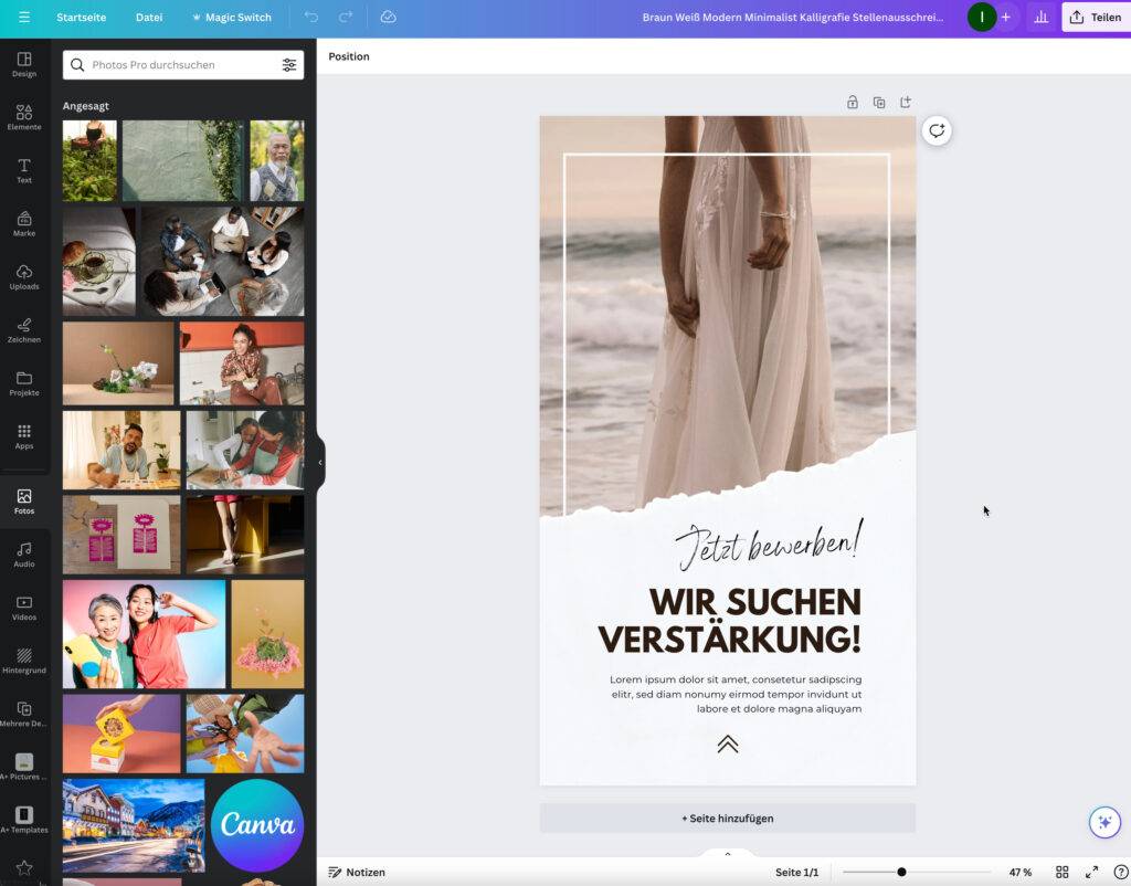 Canva-Foto-Libary - Daniel Gaiswinkler - E-Commerce mit Print on Demand