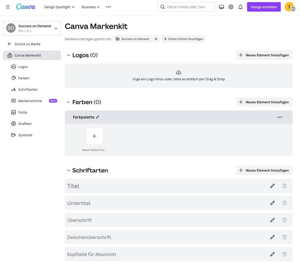 Canva-Markenkit - Daniel Gaiswinkler - E-Commerce mit Print on Demand